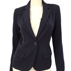 Merona Blue Blazer size 6 New Tafs Jacket Suit Office